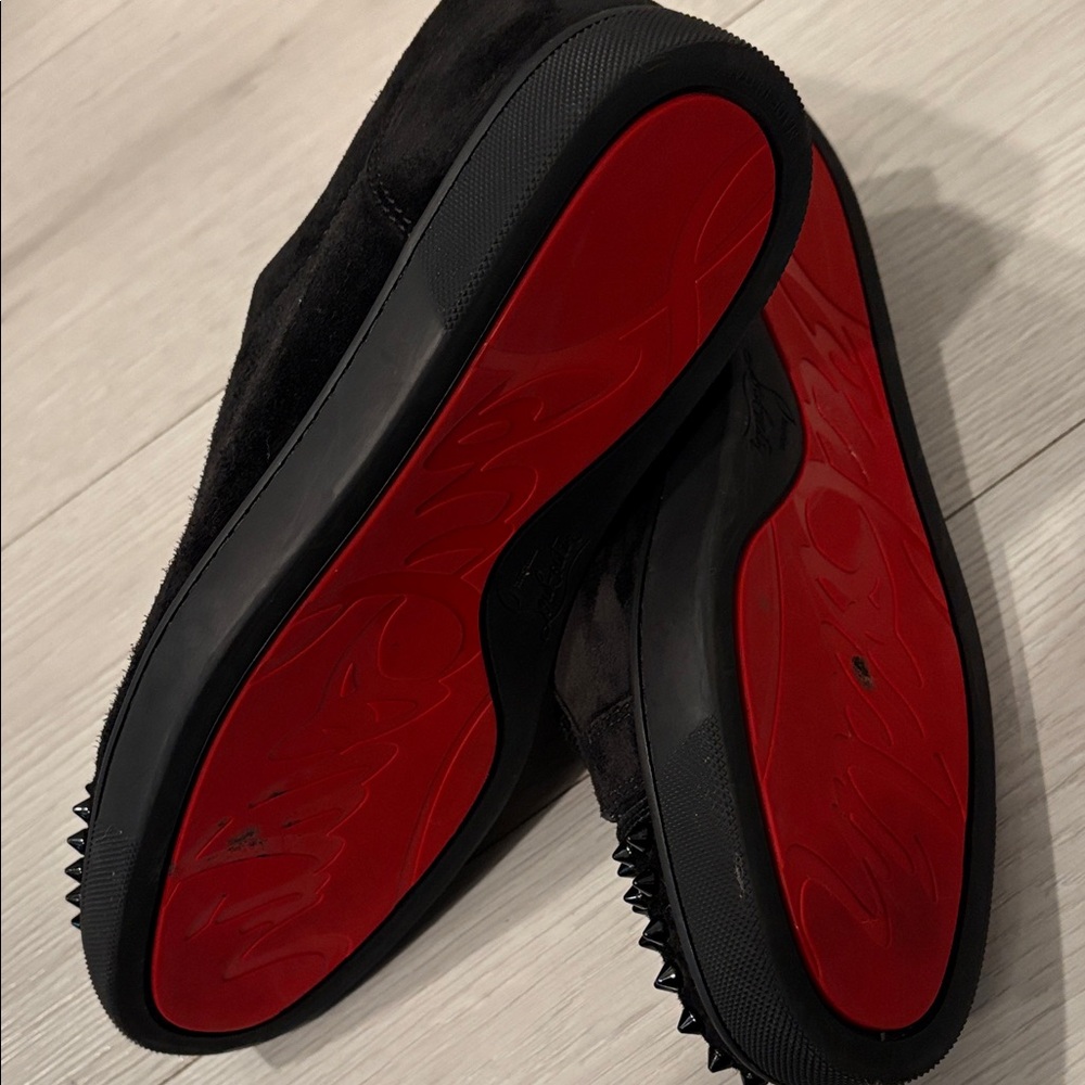 Christian Louboutin Black Spiked Sneakers - Picture 13 of 16